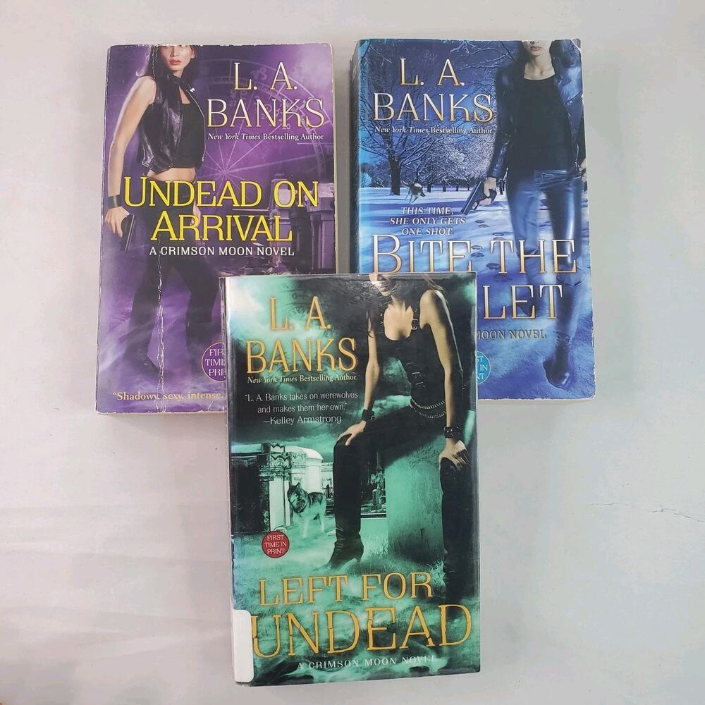 Crimson Moon Series # 2, 3, 6 MM PB - LA Banks Paranormal Romance EXLIBRARY Lot